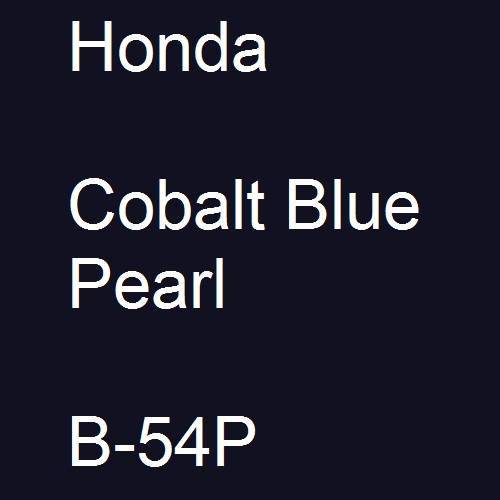 Honda, Cobalt Blue Pearl, B-54P.